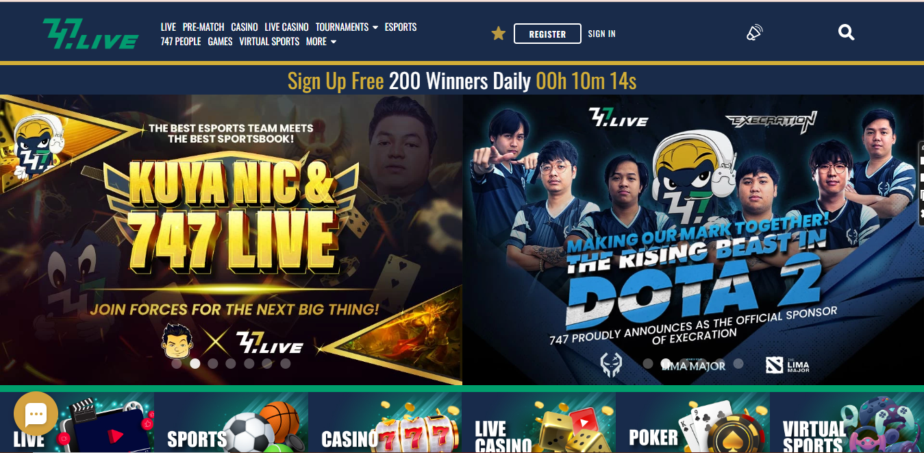 Online 747live Casino Games