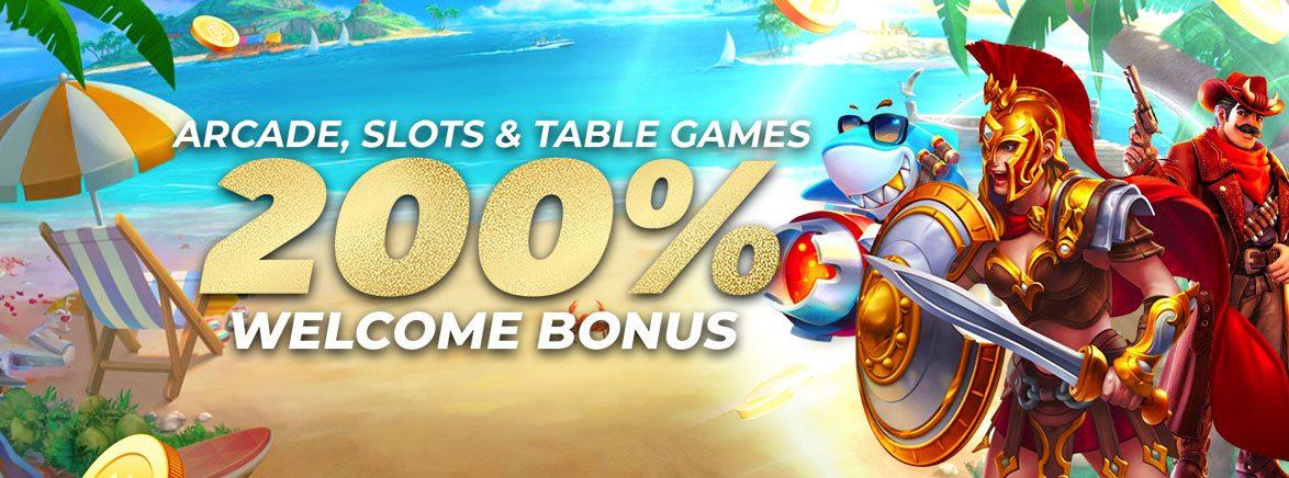 Arcade, Slots & Table Games 200% First Deposit Bonus 888 PHP